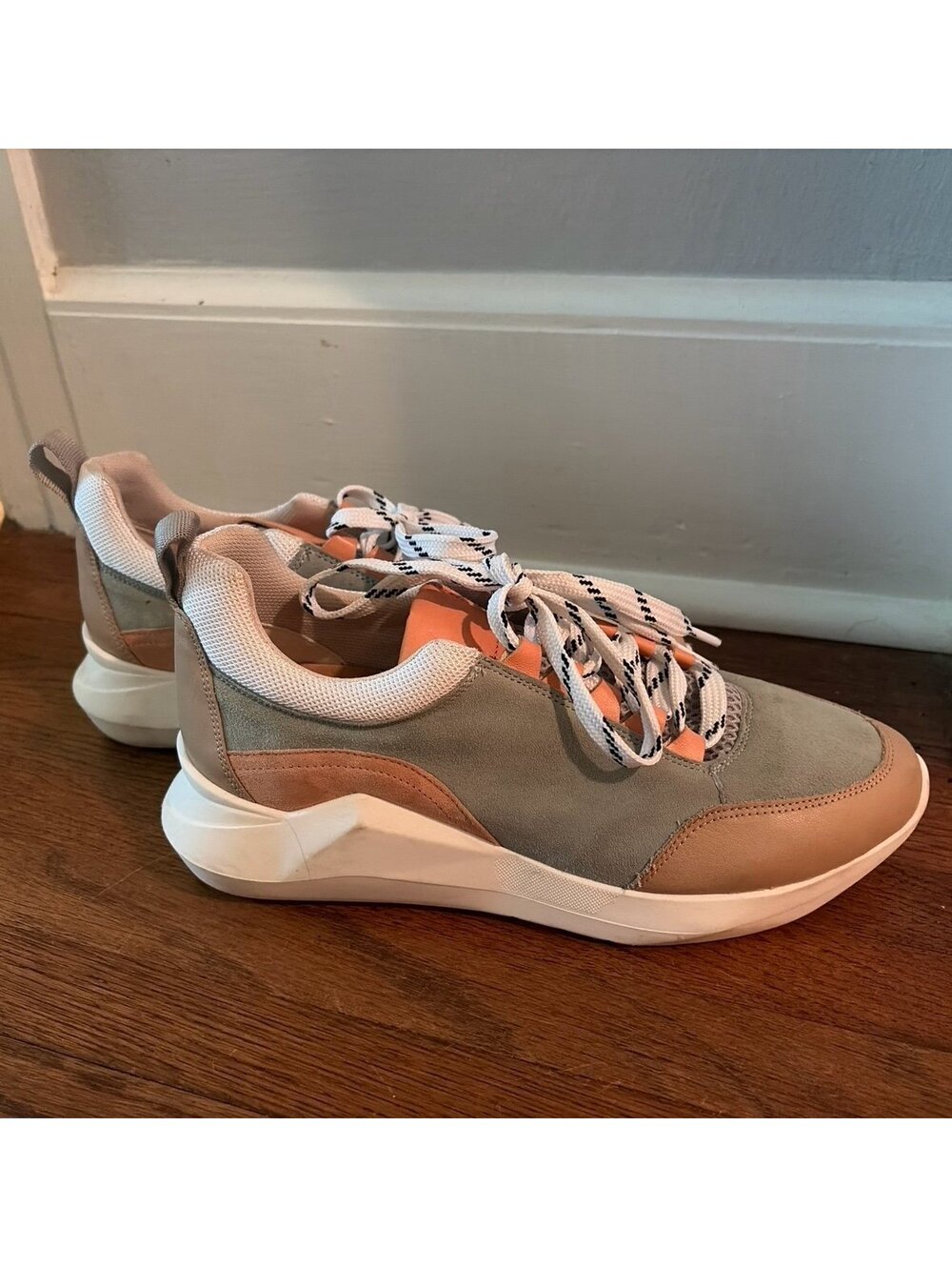 Anthropologie x L'Intervalle Serina Multileather Platform Sneaker Sz 8.5